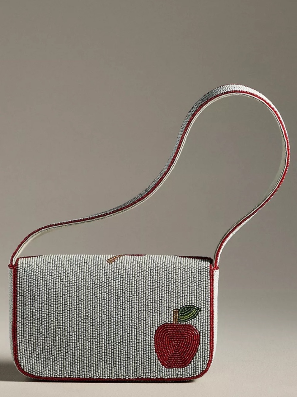 Anthropologie Fiona Beaded Apple Bag Shoulder Handbag NWT - Picture 2 of 9